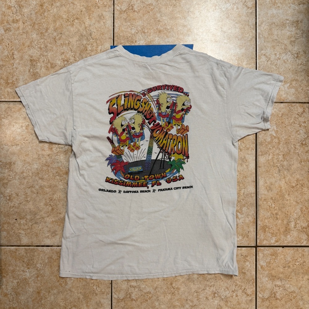 Slingshot Old Town Kissimmee Florida T-Shirt Graphic Tee‎ Theme Park
